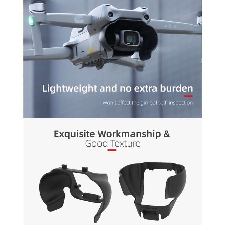 Sunnylife A2S-Q9350 Camera Lens Sunshade Anti-glare Hood for DJI Air 2S / Mavic Air 2 (Black) - HoMEdemic™ 
