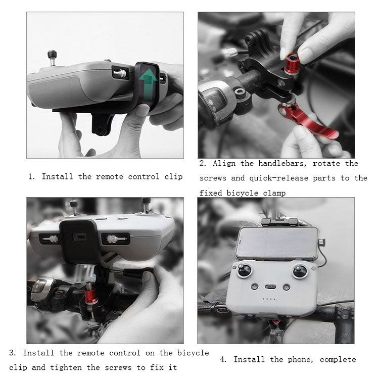 Sunnylife AIR2-Q9402 For DJI Air 2S / Mini 2 / Mavic Air 2 Remote Control Bicycle Holder Mount Bracket(Black) - HoMEdemic™ 