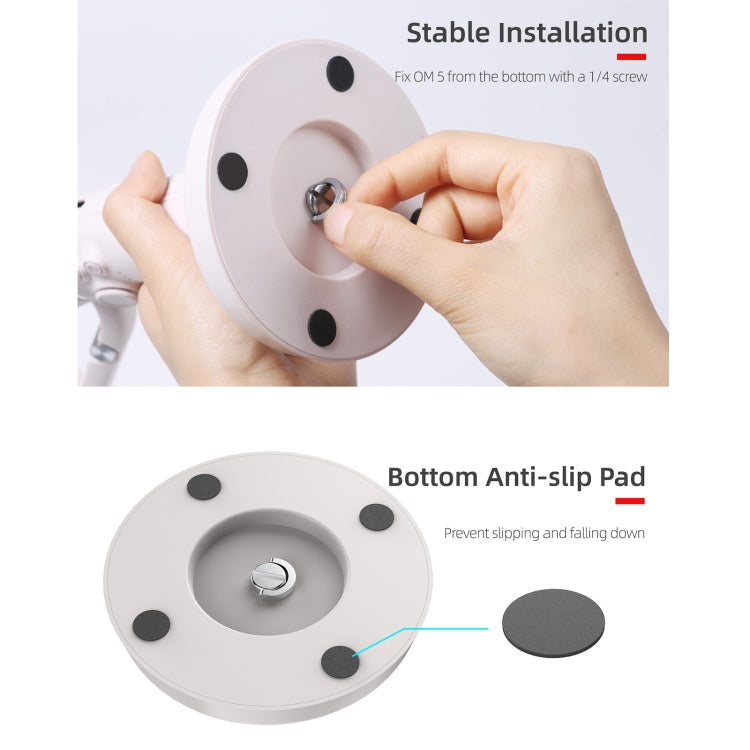 Sunnylife DZ75 Mobile Phone Gimbal Desktop Fixed Stand Base for DJI OM 5(White) - HoMEdemic™ 
