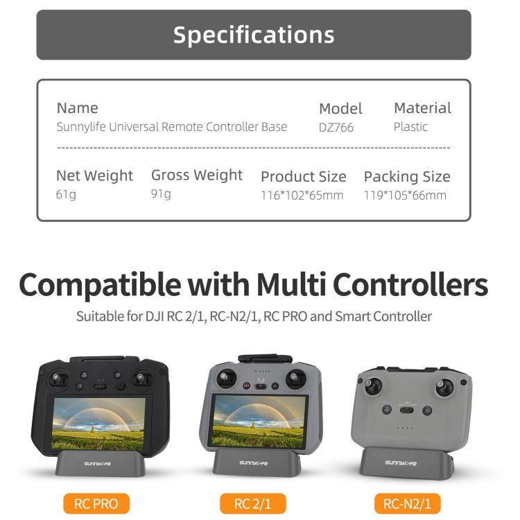 Sunnylife DZ766 Drone Remote Control Display Base Stand (Grey) - HoMEdemic™ 