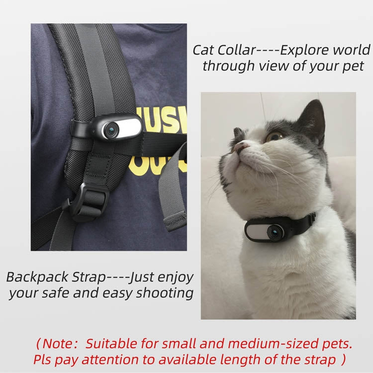 Sunnylife  IST-Q9335 Camera Strap Silicone Protective Cover Wristband Palm Backpack Bicycle Strap Cat Collar For Insta360 GO2(Black) - HoMEdemic™ 