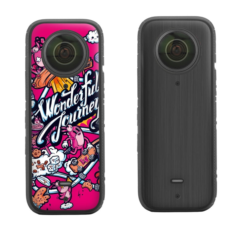 Sunnylife IST-TZ485 For DJI Insta360 X3 Panoramic Camera PVC Protection Scraper Film Stickers(Carnival+Drawing Black) - HoMEdemic™ 