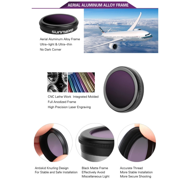 Sunnylife M2Z-FI288 ND8-PL + ND16-PL + ND32-PL + ND64-PL ND-PL Lens Filter for DJI Mavic 2 Zoom - HoMEdemic™ 