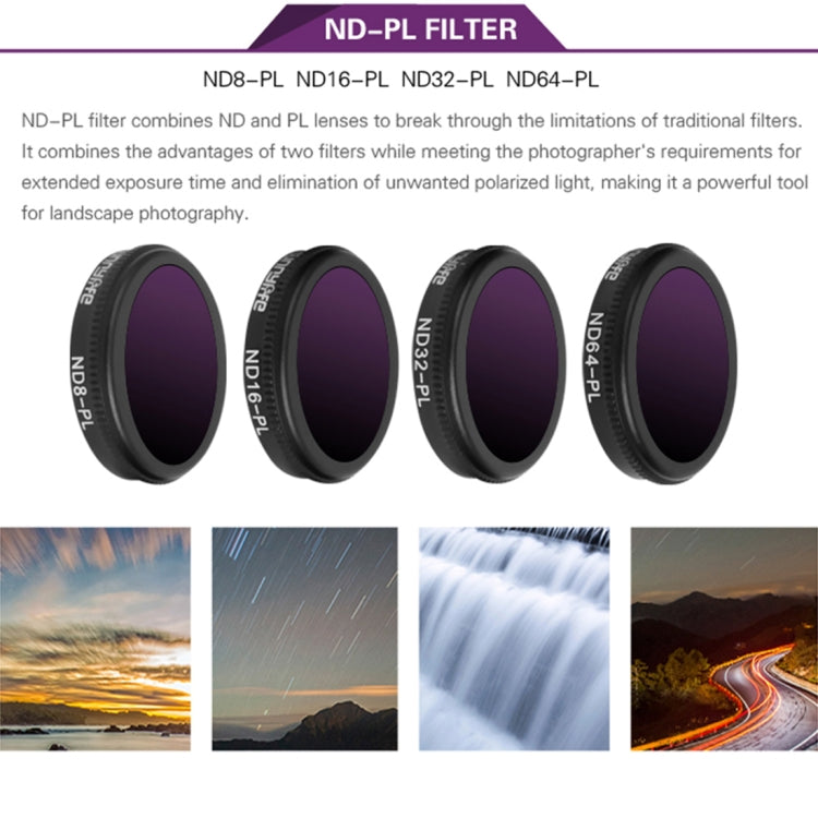 Sunnylife M2Z-FI288 ND8-PL + ND16-PL + ND32-PL + ND64-PL ND-PL Lens Filter for DJI Mavic 2 Zoom - HoMEdemic™ 