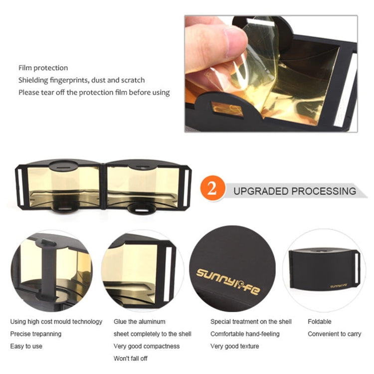 Sunnylife MV-ZC601 For DJI Mavic Air / DJI Mavic Mini Remote Control Hood Mirror Range Extender(Gold) - HoMEdemic™ 