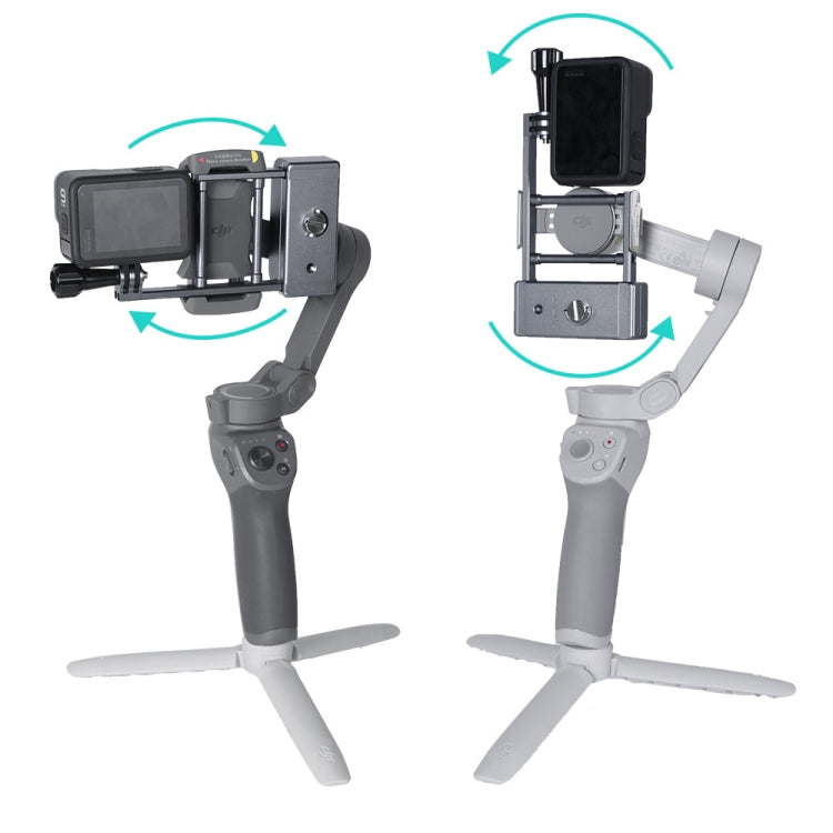 Sunnylife OM4-Q9417 Aluminum Alloy Mount Plate Adapter Action Camera Clamp Adapter Clip for DJI OSMO Action / GoPro HERO9 Black /8 Black, DJI Osmo Mobile 3 / OM4 Gimbal - HoMEdemic™ 