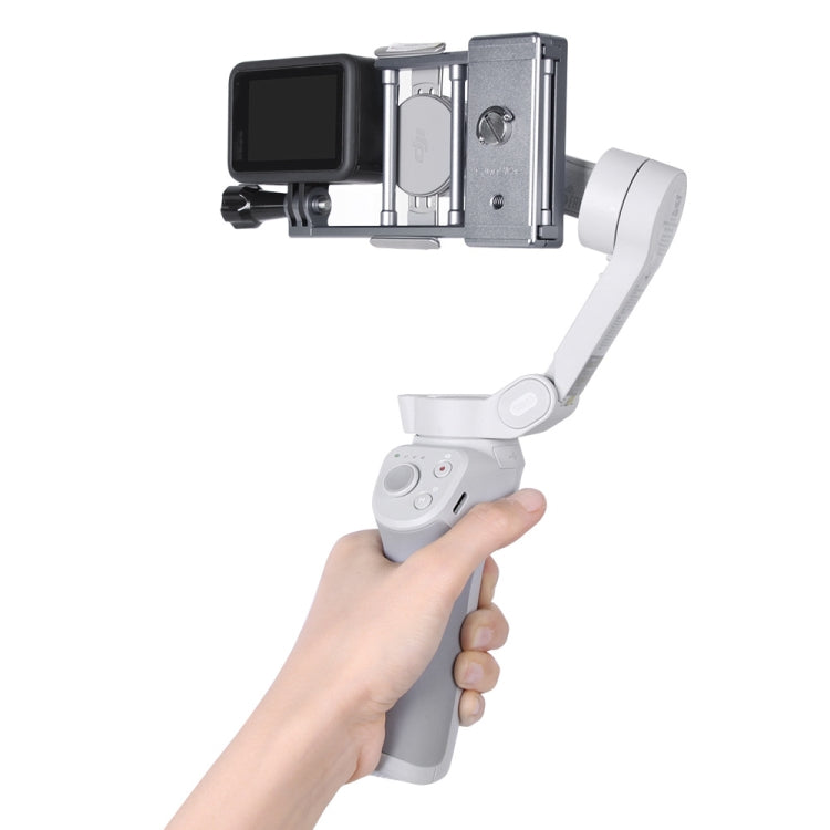 Sunnylife OM4-Q9417 Aluminum Alloy Mount Plate Adapter Action Camera Clamp Adapter Clip for DJI OSMO Action / GoPro HERO9 Black /8 Black, DJI Osmo Mobile 3 / OM4 Gimbal - HoMEdemic™ 
