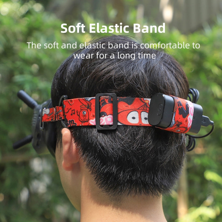 Sunnylife TD487 For DJI Avata / FPV Goggles V2 Color Headband Fixed Elastic Strap(Red) - HoMEdemic™ 