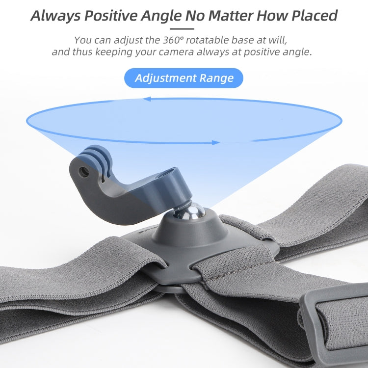 Sunnylife TD672 360 Rotation Adjustable Head Strap Vlog POV Mount Belt for GoPro, Insta360, DJI Osmo Action and Other Action Cameras  (Grey) - HoMEdemic™ 