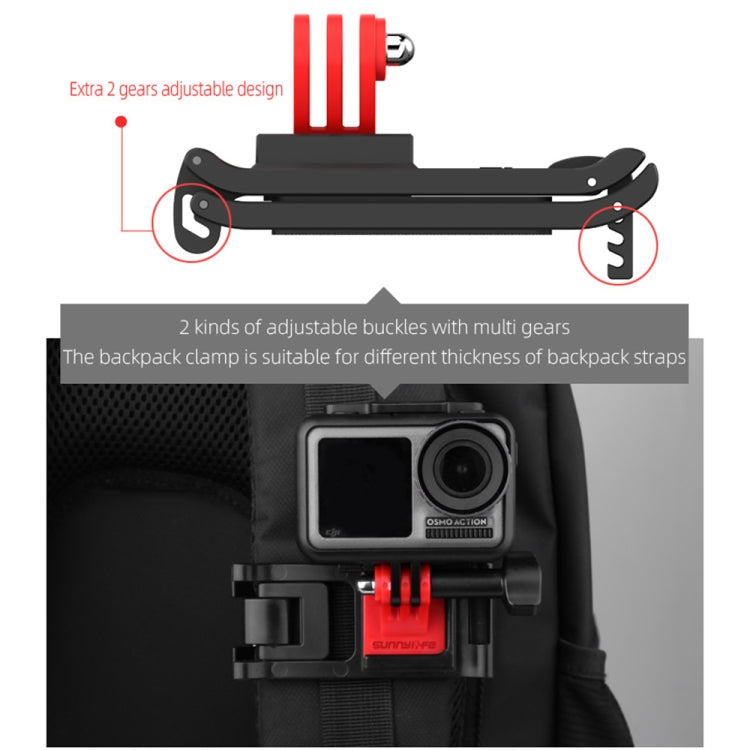 Sunnylife TY-Q9266 for Insta360 GO / DJI Osmo Action / GoPro Mount Bracket Stabilizer Backpack Clip with Screw - HoMEdemic™ 