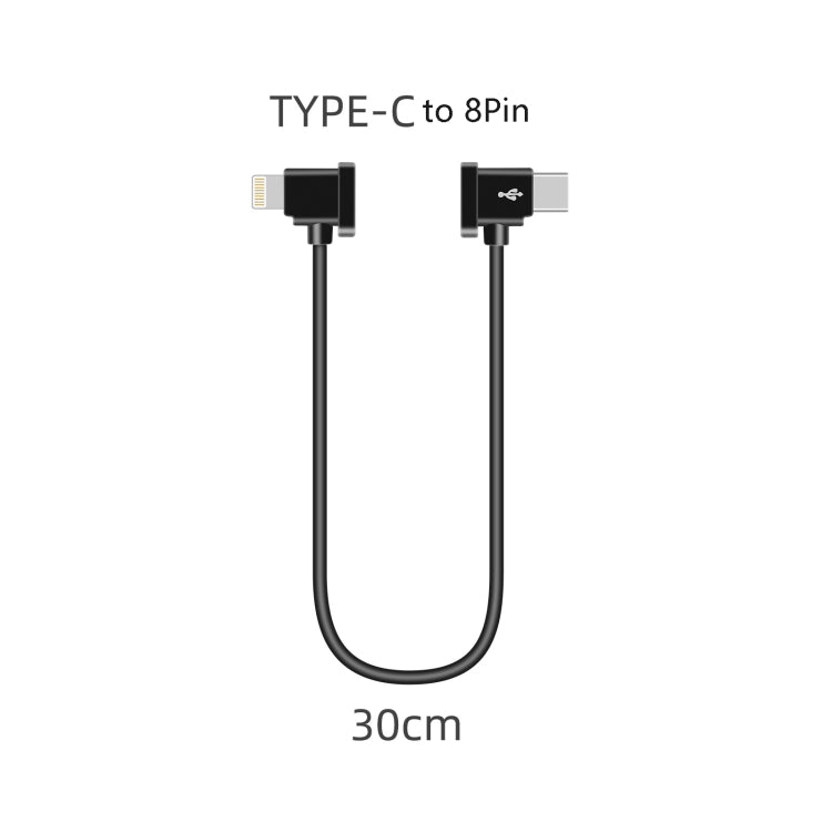 Sunnylife TY-X9304 Suitable For DJI Mavic Air 2S / DJI FPV Flight Glasses V2 / Mavic Mini2 / Osmo Pocket 2 Mobile Phone Tablet Cable 30cm Type-C to 8 Pin Cable - HoMEdemic™ 