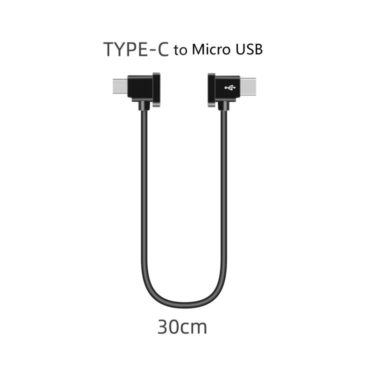 Sunnylife TY-X9304 Suitable For DJI Mavic Air 2S / DJI FPV Flight Glasses V2 / Mavic Mini2 / Osmo Pocket 2 Mobile Phone Tablet Cable 30cm Type-C to Micro USB Cable - HoMEdemic™ 