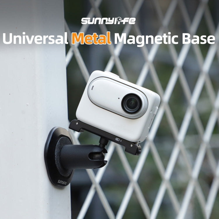 Sunnylife Universal Metal Magnetic Base 1/4 inch Adapter Aluminium Alloy Pivot Stand Base (Black) - HoMEdemic™ 