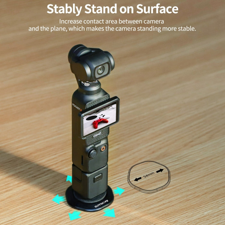 Sunnylife Universal Metal Magnetic Base 1/4 inch Adapter Aluminium Alloy Pivot Stand Base (Black) - HoMEdemic™ 
