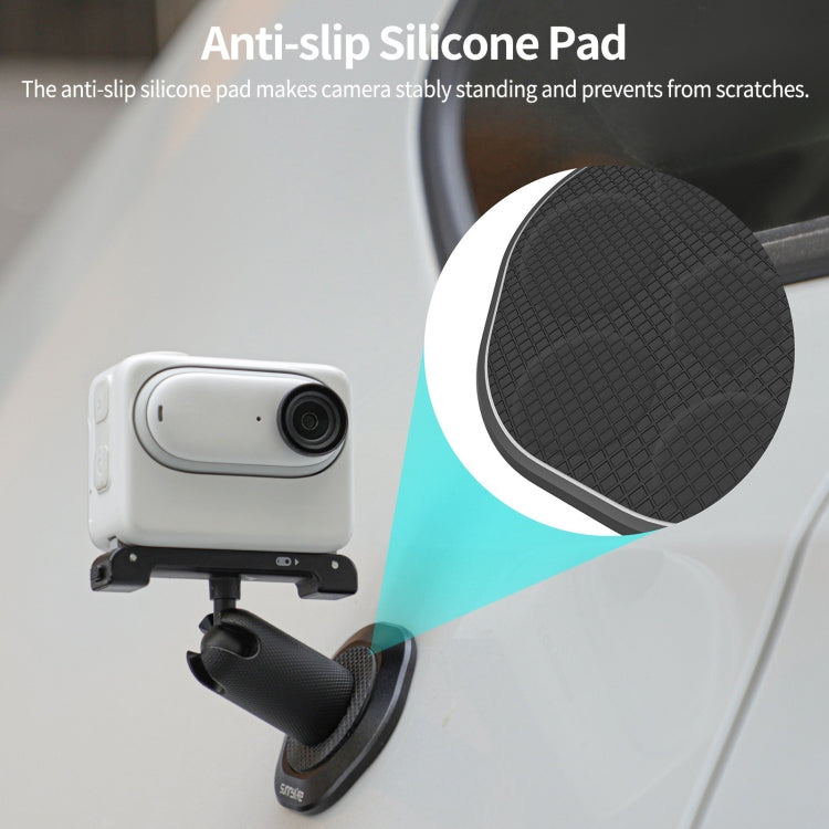 Sunnylife Universal Metal Magnetic Base 1/4 inch Adapter Aluminium Alloy Pivot Stand Base (Black) - HoMEdemic™ 