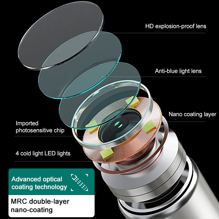 Supereyes Y009 Visual Ear Pick Acne Cleaning Microscopic Magnifying Mirror Endoscope - HoMEdemic™ 