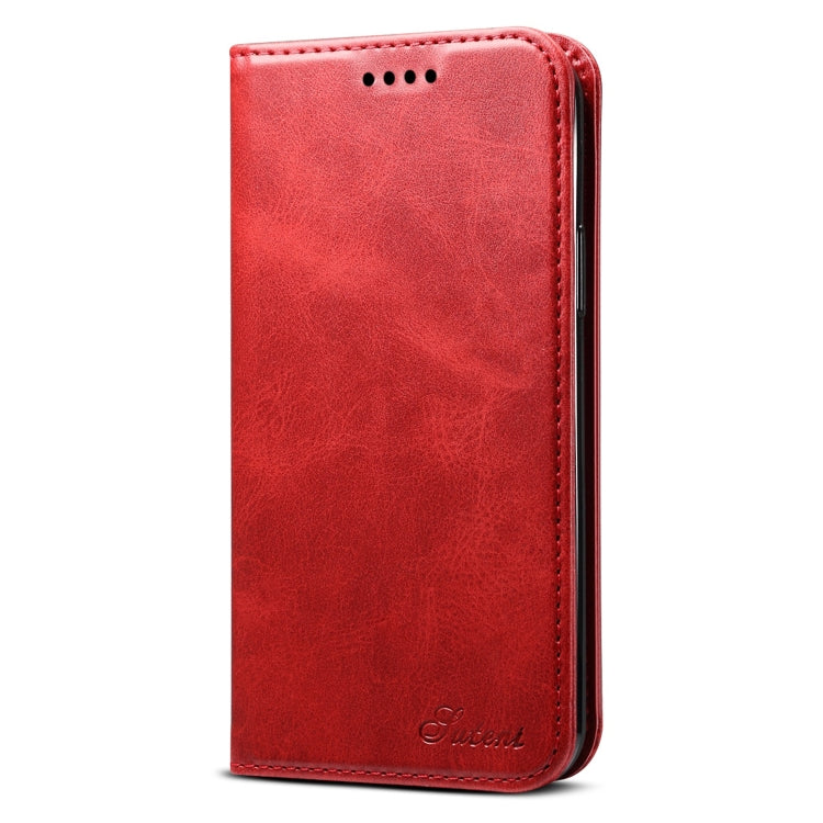 Suteni Calf Texture Horizontal Flip Leather Case with Holder & Card Slots & Wallet for iPhone 11 Pro Max(Red) - HoMEdemic™ 