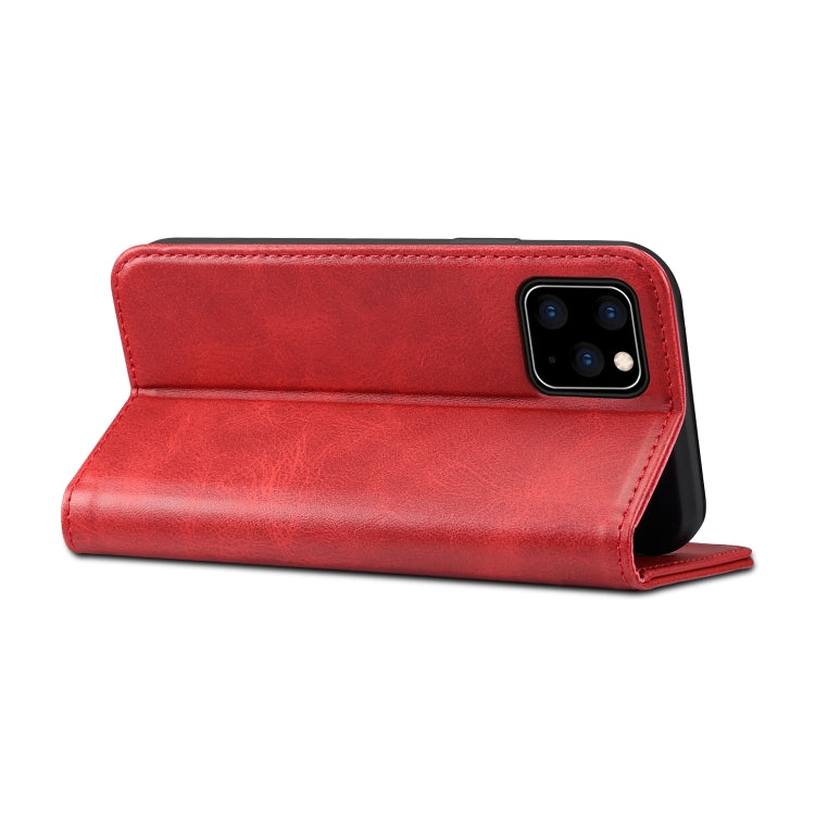 Suteni Calf Texture Horizontal Flip Leather Case with Holder & Card Slots & Wallet for iPhone 11(Red) - HoMEdemic™ 