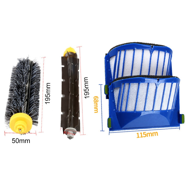 Sweeping Robot Accessories Filter 595 650 690 528 Side Brush Roller Brush for iRobot 500 600 - HoMEdemic™ 