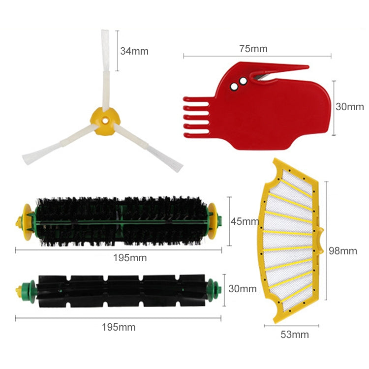 Sweeping Robot Accessories Side Brush Filter Roller Brush for iRobot 500 Series - HoMEdemic™ 