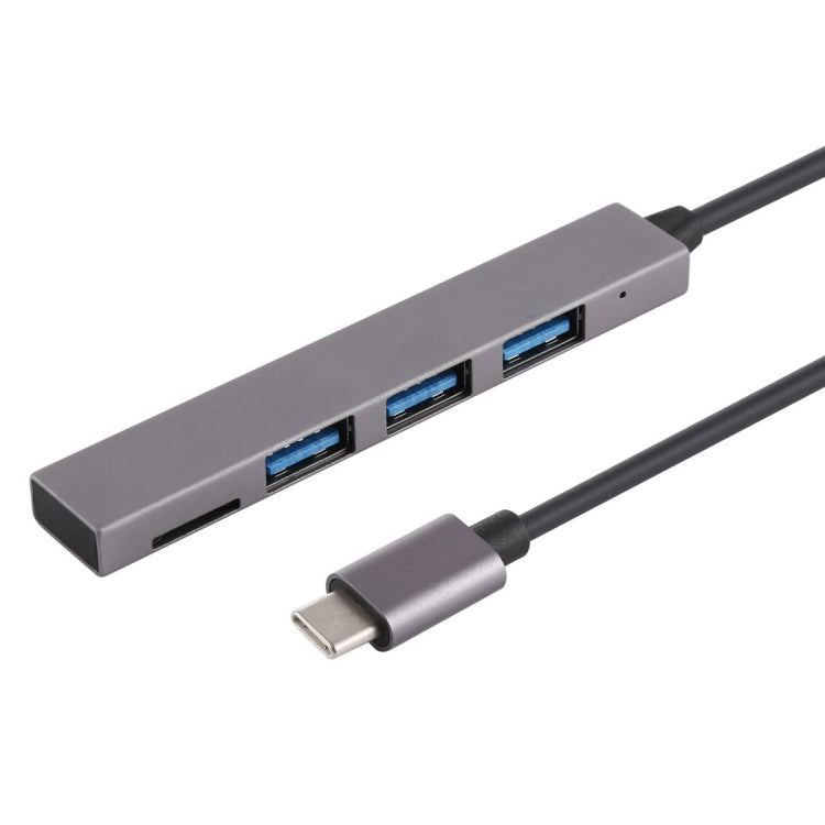T-809B TF Card Reader + 3 x USB 3.0 Ports to USB-C / Type-C HUB Converter, Cable Length: 13cm - HoMEdemic™ 