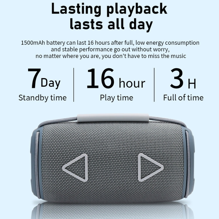 T&G TG-657 Portable Wireless 3D Stereo Subwoofer Bluetooth Speaker Support FM / LED Atmosphere Light(Blue) - HoMEdemic™ 