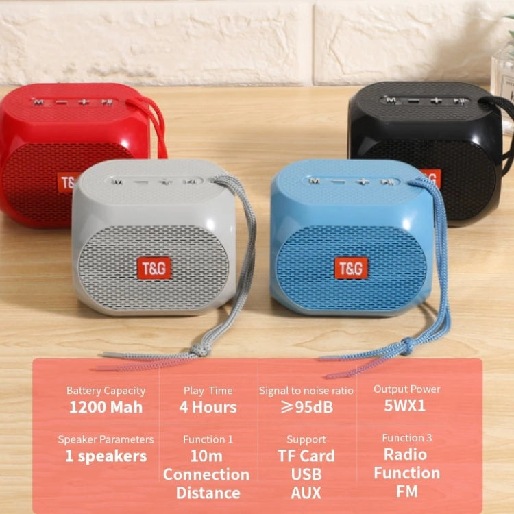 T&G TG196 TWS Subwoofer Bluetooth Speaker With Braided Cord, Support USB/AUX/TF Card/FM(Gray) - HoMEdemic™ 