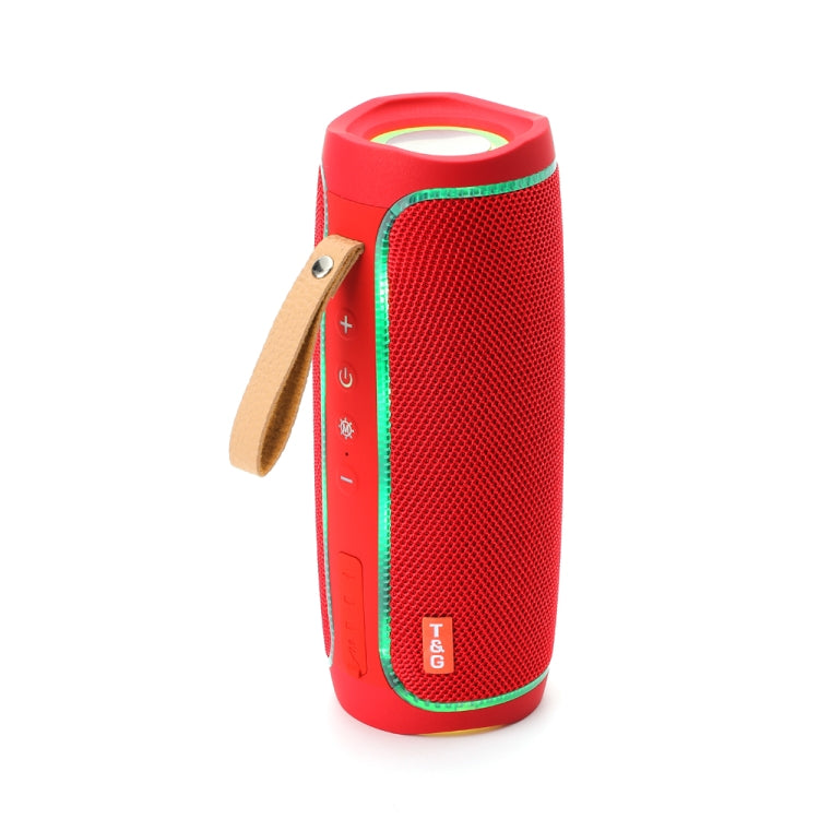 T&G TG287 LED Flashing Light Bluetooth Speaker Portable Wireless Stereo Bass Subwoofer FM / TF / USB(Red) - HoMEdemic™ 