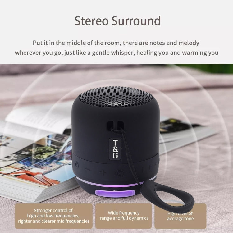 T&G TG294 TWS LED Mini Portable Wireless Stereo Sound Outdoor Speaker(Grey) - HoMEdemic™ 