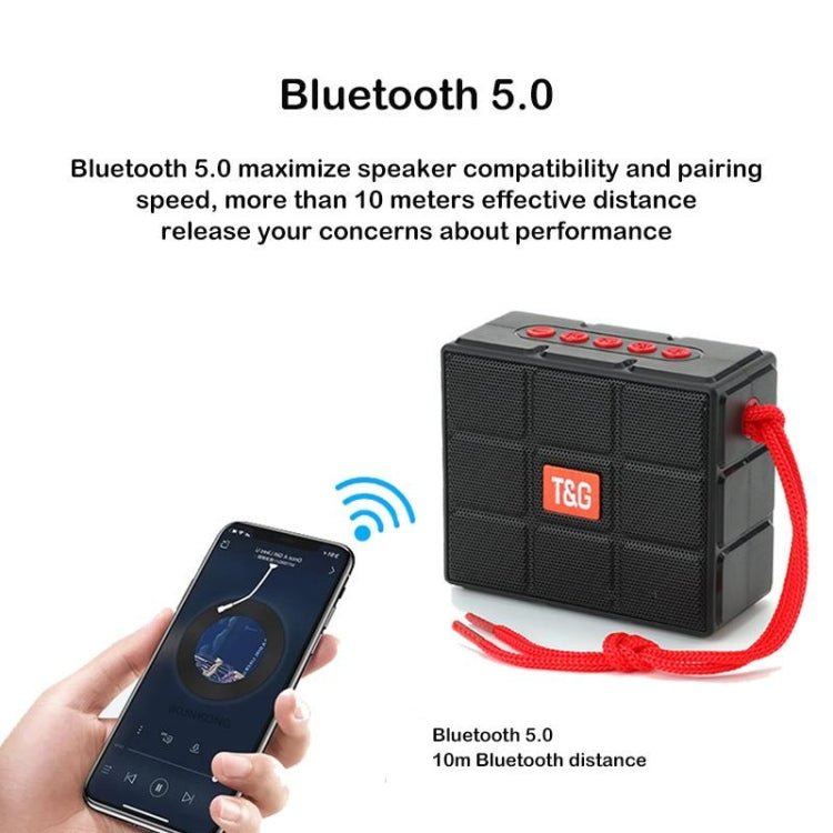 T&G TG311 LED Flashlight Portable Bluetooth Speaker, Support TF Card / FM / 3.5mm AUX / U Disk(Black) - HoMEdemic™ 