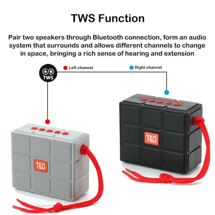 T&G TG311 LED Flashlight Portable Bluetooth Speaker, Support TF Card / FM / 3.5mm AUX / U Disk(Blue) - HoMEdemic™ 