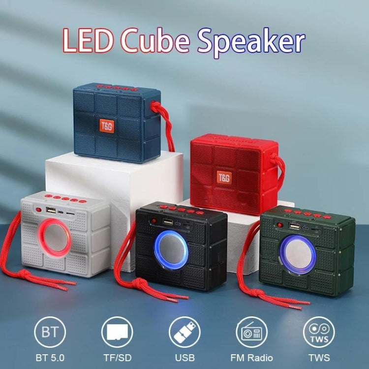 T&G TG311 LED Flashlight Portable Bluetooth Speaker, Support TF Card / FM / 3.5mm AUX / U Disk(Gray) - HoMEdemic™ 