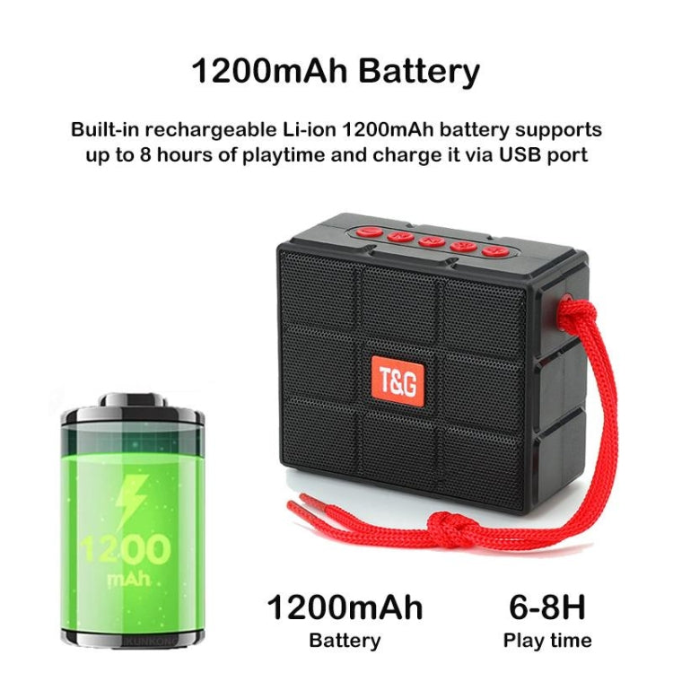 T&G TG311 LED Flashlight Portable Bluetooth Speaker, Support TF Card / FM / 3.5mm AUX / U Disk(Red) - HoMEdemic™ 