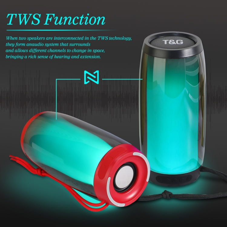 T&G TG335 1800mAh Portable Color LED Wireless Bluetooth Speaker(Black) - HoMEdemic™ 