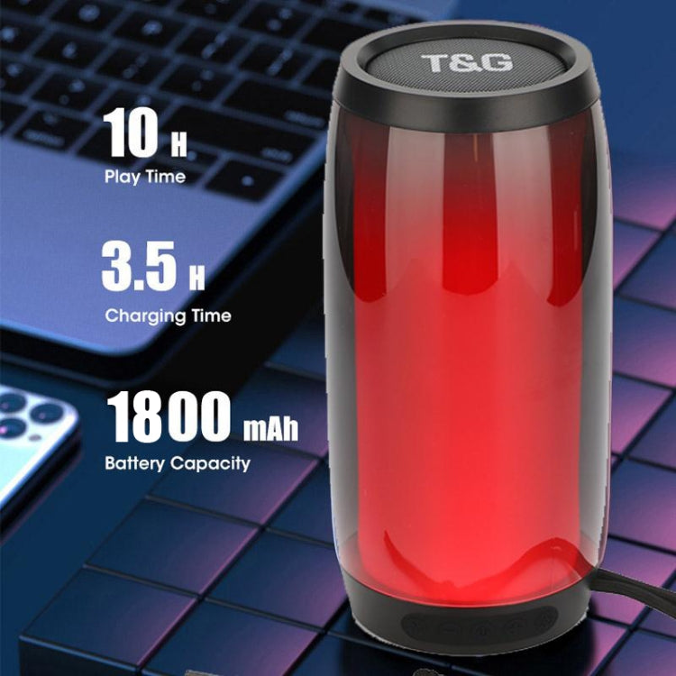 T&G TG335 1800mAh Portable Color LED Wireless Bluetooth Speaker(Blue) - HoMEdemic™ 
