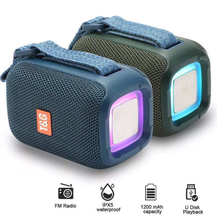 T&G TG339 RGB Light 5W Waterproof Portable Bluetooth Speaker(Green) - HoMEdemic™ 