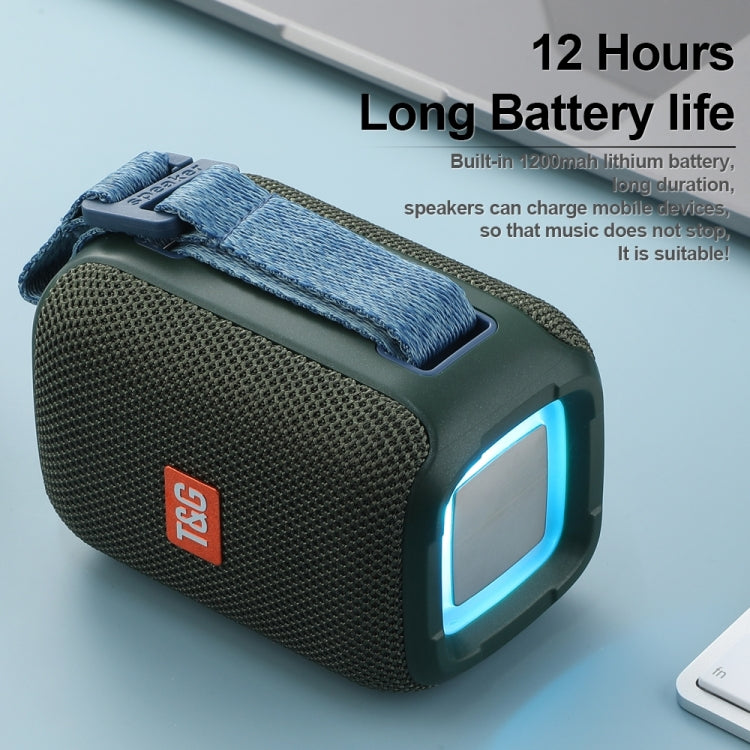 T&G TG339 RGB Light 5W Waterproof Portable Bluetooth Speaker(Green) - HoMEdemic™ 
