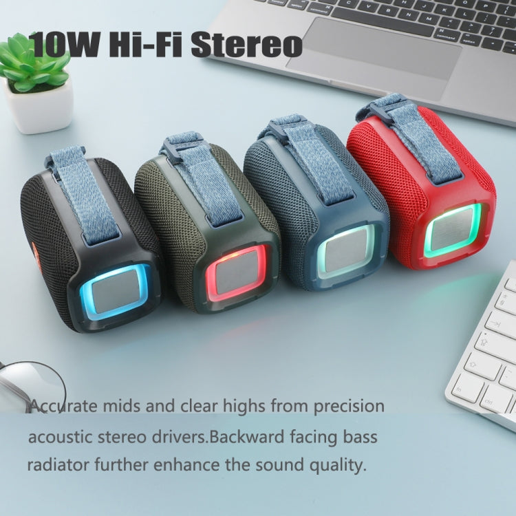 T&G TG339 RGB Light 5W Waterproof Portable Bluetooth Speaker(Red) - HoMEdemic™ 