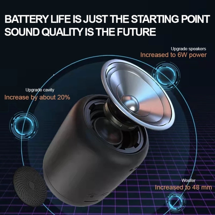 T&G TG344 Portable LED Light TWS Wireless Bluetooth Speaker(Gray) - HoMEdemic™ 