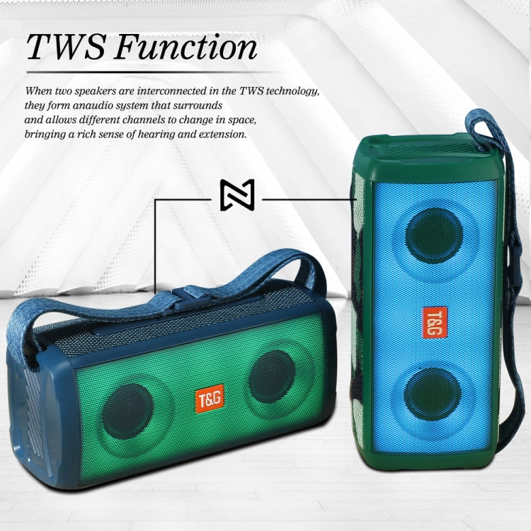 T&G TG345 Portable Outdoor Color LED Wireless Bluetooth Speaker(Blue) - HoMEdemic™ 