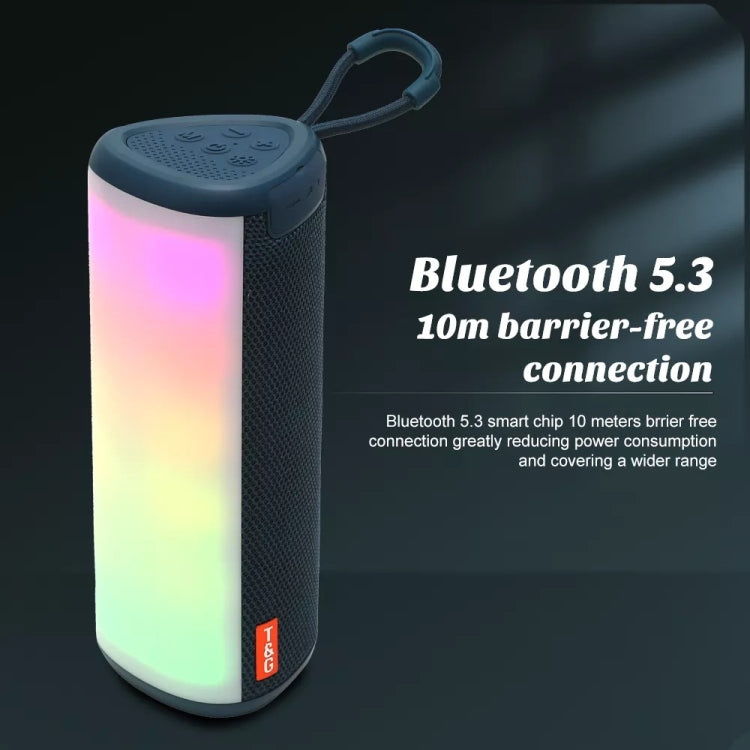 T&G TG357 Portable Wireless Bluetooth Speaker Outdoor Subwoofer with RGB Colorful Light & TWS(Blue) - HoMEdemic™ 