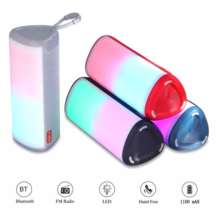 T&G TG357 Portable Wireless Bluetooth Speaker Outdoor Subwoofer with RGB Colorful Light & TWS(Grey) - HoMEdemic™ 