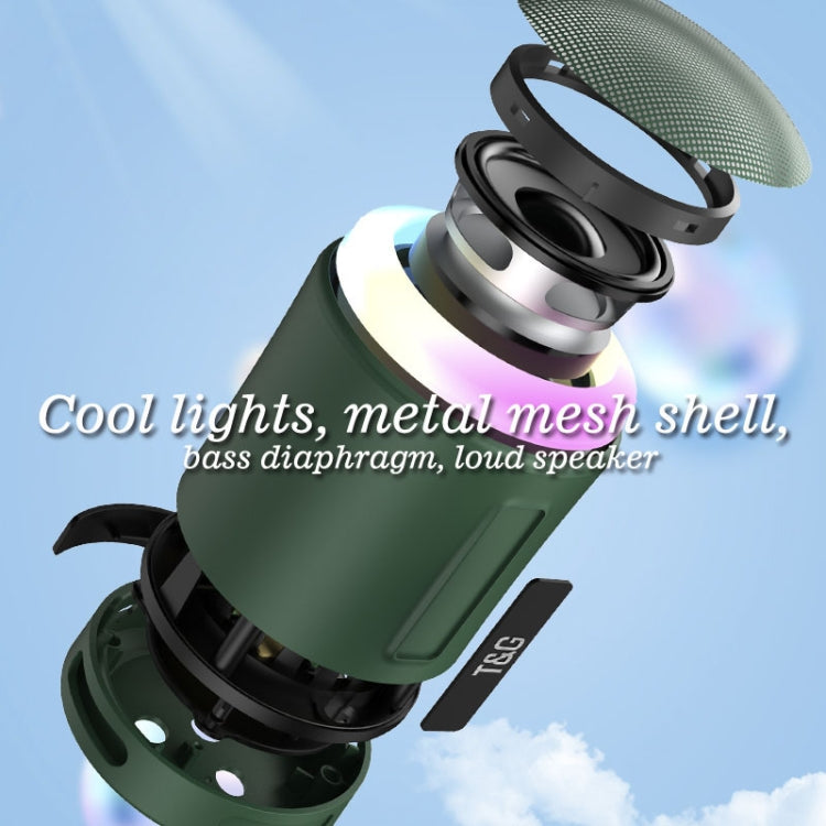 T&G TG373 Outdoor Portable LED Light RGB Multicolor Wireless Bluetooth Speaker Subwoofer(Green) - HoMEdemic™ 