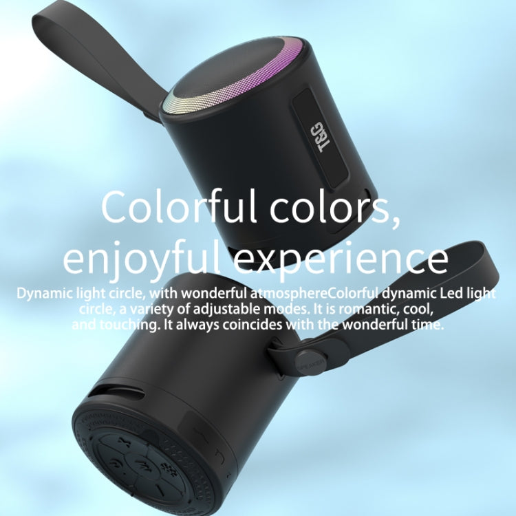 T&G TG373 Outdoor Portable LED Light RGB Multicolor Wireless Bluetooth Speaker Subwoofer(Grey) - HoMEdemic™ 