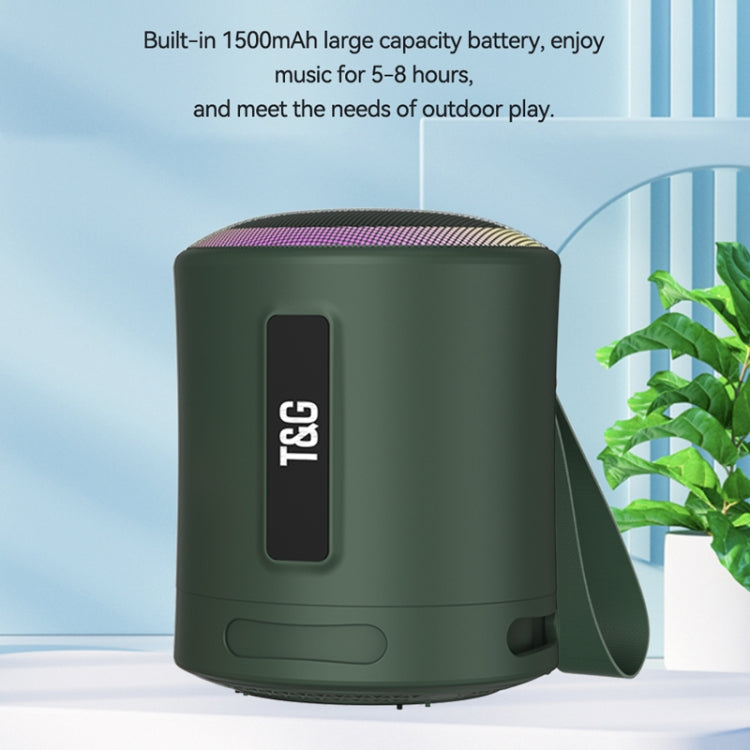 T&G TG373 Outdoor Portable LED Light RGB Multicolor Wireless Bluetooth Speaker Subwoofer(Grey) - HoMEdemic™ 