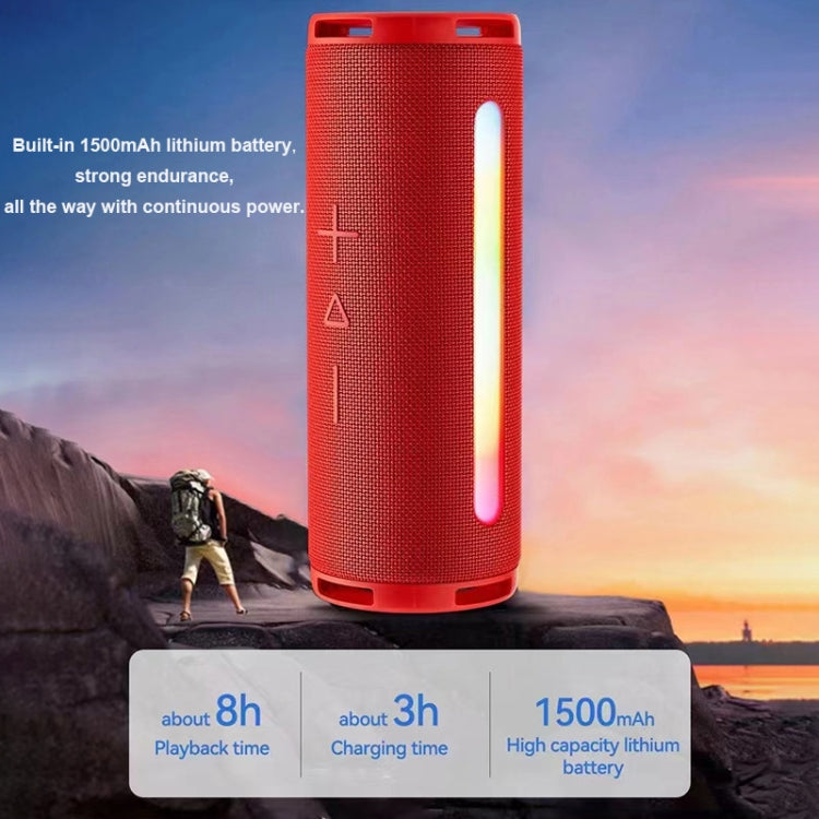 T&G TG374 Portable 3D Stereo Bluetooth Speaker Subwoofer Support FM / TF Card / RGB Light(Grey) - HoMEdemic™ 