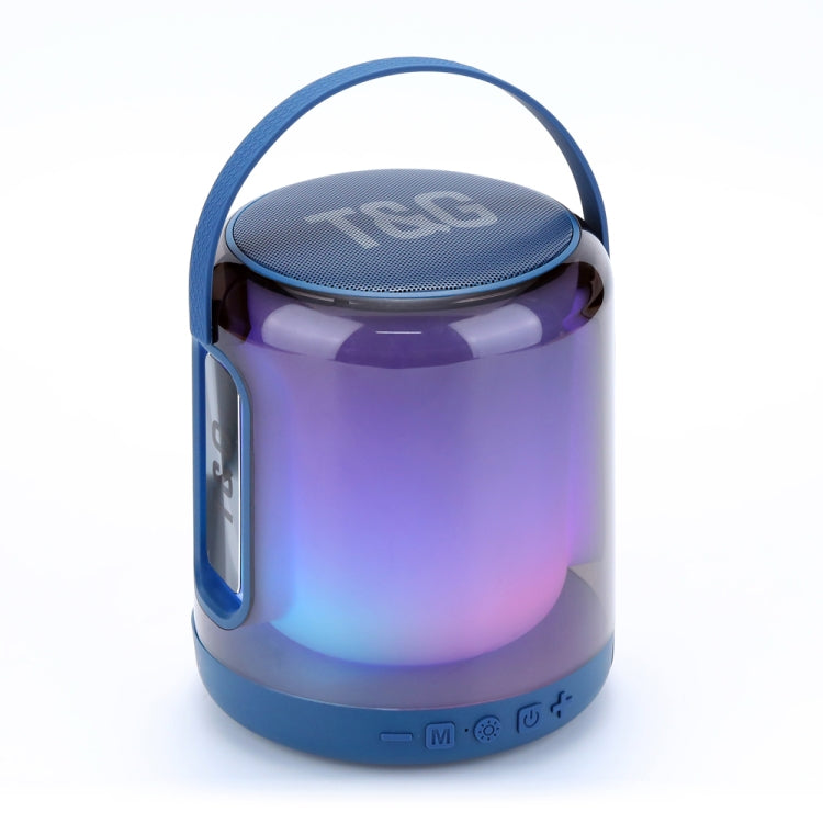 T&G TG376 360 Degree Full Screen LED Light RGB Multicolor Wireless Bluetooth Speaker Subwoofer(Blue) - HoMEdemic™ 
