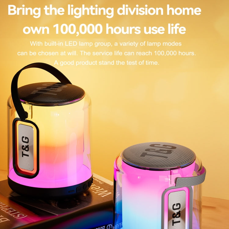 T&G TG376 360 Degree Full Screen LED Light RGB Multicolor Wireless Bluetooth Speaker Subwoofer(Blue) - HoMEdemic™ 