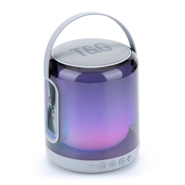 T&G TG376 360 Degree Full Screen LED Light RGB Multicolor Wireless Bluetooth Speaker Subwoofer(Grey) - HoMEdemic™ 