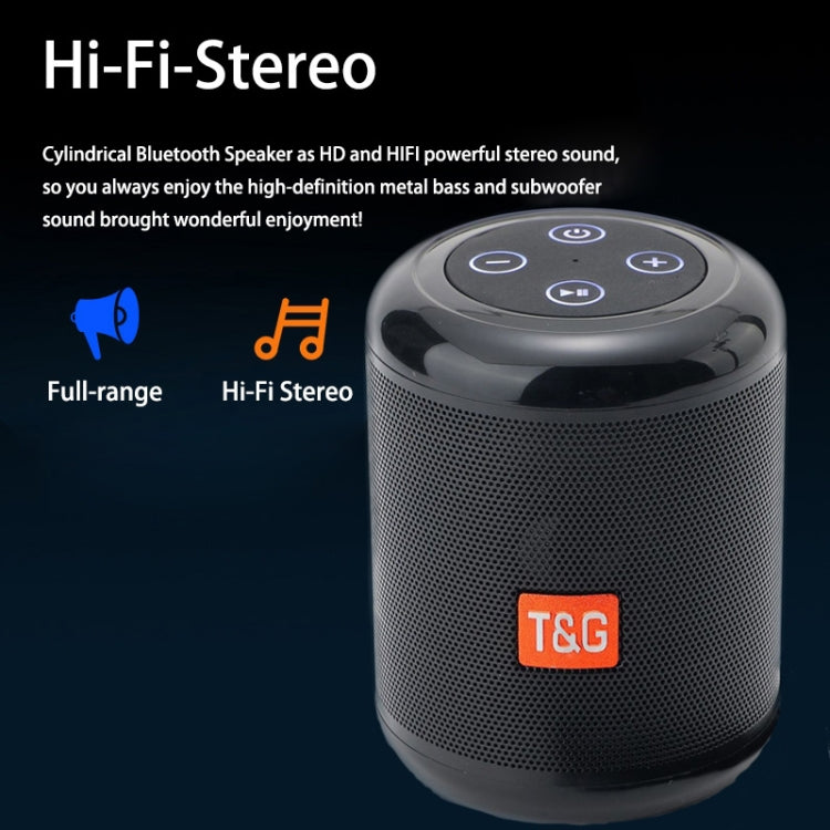 T&G TG519 TWS HiFi Portable Bluetooth Speaker Subwoofer Outdoor Wireless Column Speakers Support TF Card / FM / 3.5mm AUX / U Disk / Hands-free Call(Blue) - HoMEdemic™ 